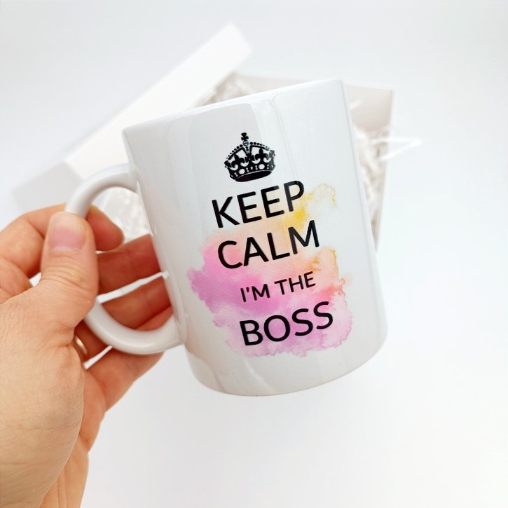 Puodelis "Keep calm I'm the Boss"