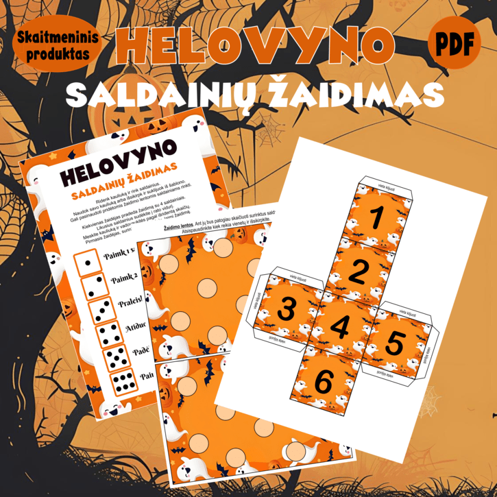 Helovyno saldainių žaidimas PDF (skaitmeninis produktas)